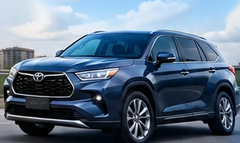 Dark blue 2021 Toyota Highlander